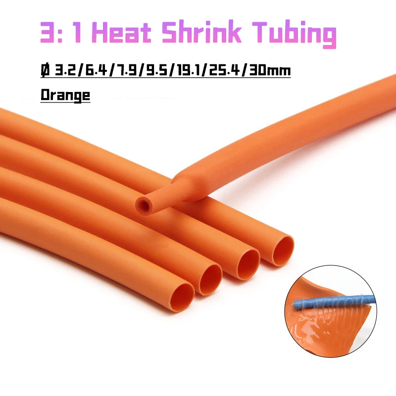 3:1 Heat Shrink Tubing Dual Wall Adhesive Lined Wire Heat Shrink Tube Insulation Sealing Waterproof Oil-proof Anti-friction