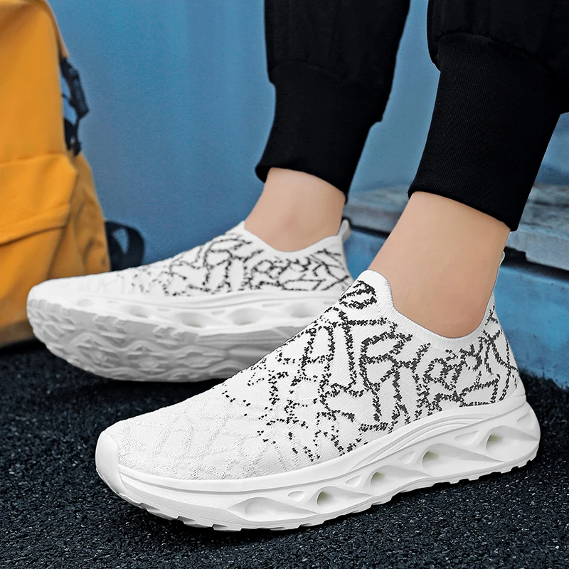 Baskets décontractées respirantes pour hommes, chaussures de course de luxe, mocassins à la mode, chaussures de course pour hommes