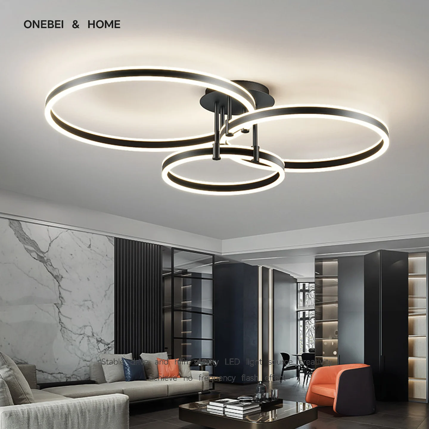 Minimalist Modern LED Ceiling Light Suitable For Living Room Bedroom Dining Room Kitchen With Adjustable Dimmable Lighting Lamp - view 4