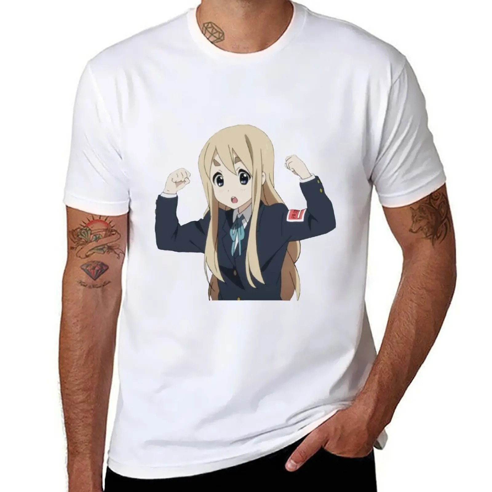 

cotton graphic K-ON! mens man for Strong - shirts Mugi t t shirts T-Shirt
