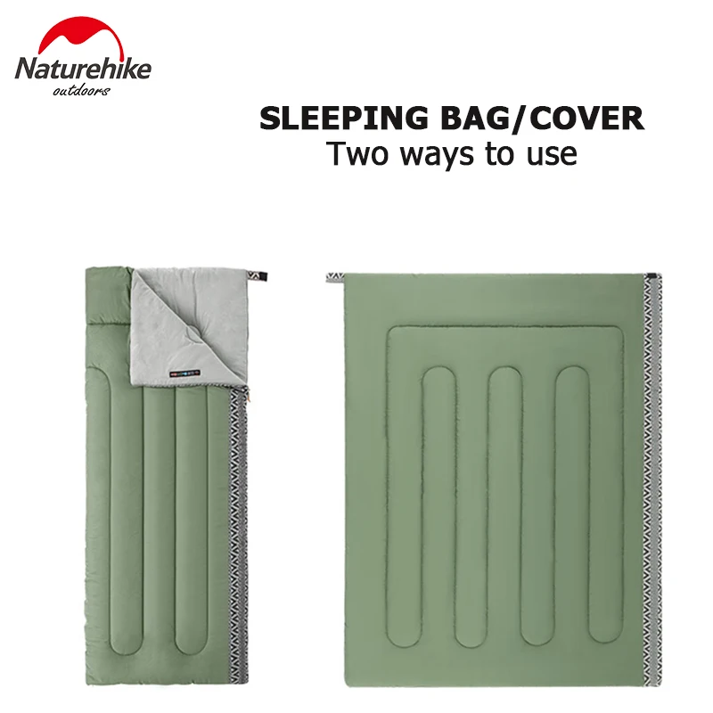 Imagem -02 - Algodão Bolsa de Dormir Ultraleve Capa Portátil ao ar Livre Camping Caminhadas Trekking Viagem Spliceable Naturehike-l150