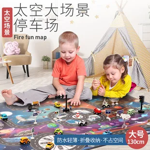 

Игровой коврик-карта для изучения правил дорожного движения в городе для взрослых и детей: обучающая версия для трансграничных продаж, с указанием улиц и парковок