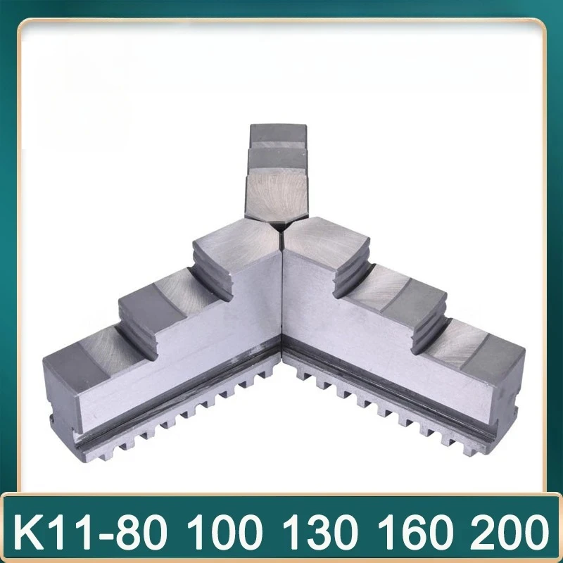 

K11-80 K11-100 K11-125 K11-130 K11-160 K11-200 Chuck Three Jaws Universal Three-jaw Chuck Card Foot 3Pcs/Set Mechanical