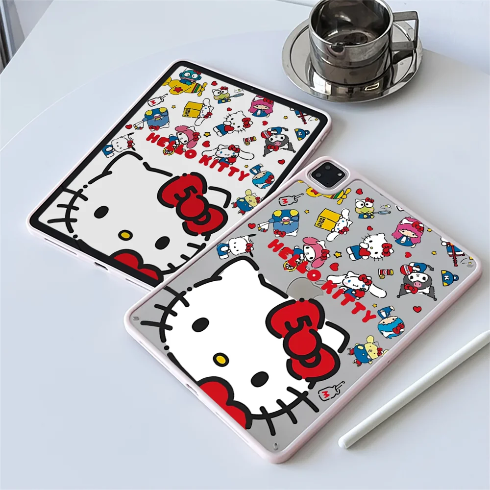 

Acrylic Case For Ipad Pro 11 inch 2024 10.2 9th 8 7 Generation Cover for Ipad Air 6 5 4 3 10th 10.9 Hello Kitty Cinnamoroll