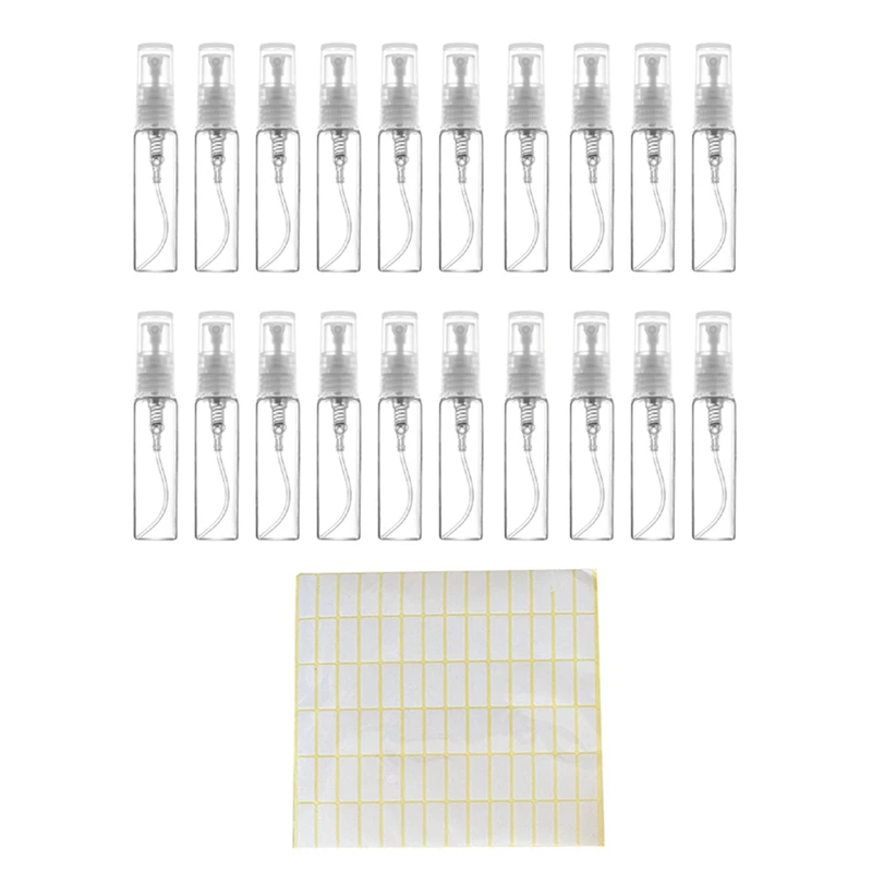 50Pcs 5ML Spray Bottle Small Cosmetic Packing Atomizer Perfume Bottles Atomizing Spray Liquid Container For Travel