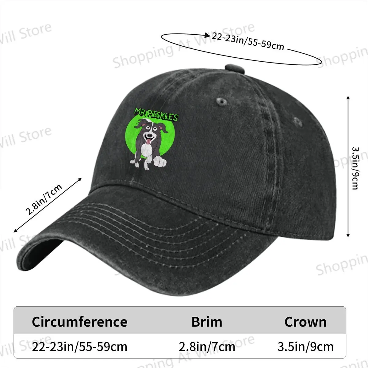 Mr Pickles Baseball Cap Men Women Sun visor Outdoor Travel Fit Caps Hat