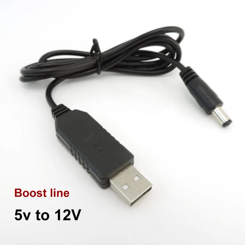 DC 5V to USB 9V 8.4V 12V 12.6V 스텝 업 모듈 전원 부스트 라인 컨버터 케이블, PC 노트북 라우터 오디오 용 5.5X2.1mm 플러그