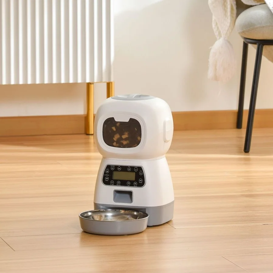 

WiFi Automatic Cat and Dog Smart Pet Feeder Stylish Small Stainless Steel Storage Tank With Smart Feed Function