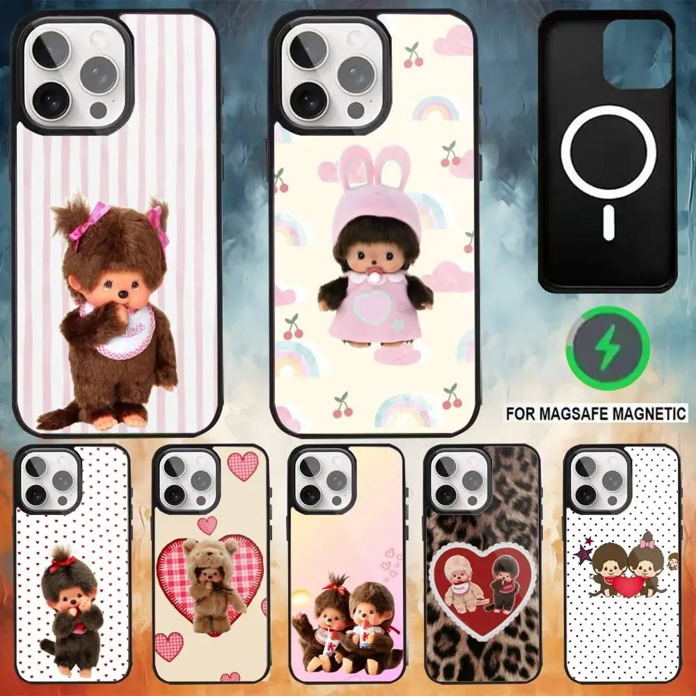 

Cute M-Monchhichi Phone Case For iPhone 17,16,15,14,13,12,Plus,Pro,Max for Magsafe Magnetic Wireless Charging