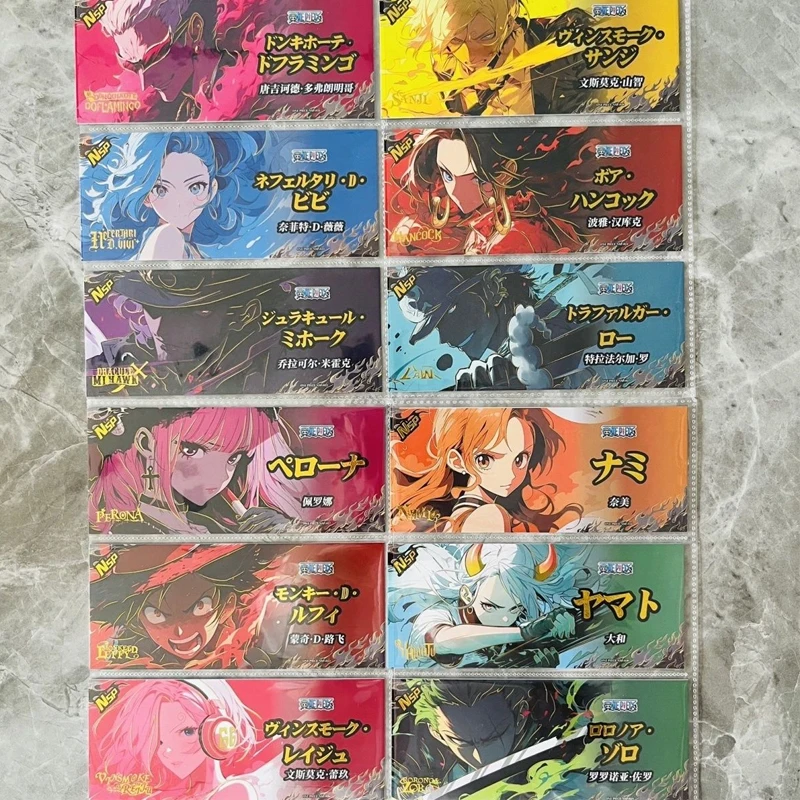 Anime One Piece Zoro Nami Hancock Luffy Yamato Perona bilet Stubs seria kart kolekcjonerskich świąteczne prezenty urodzinowe zabawki