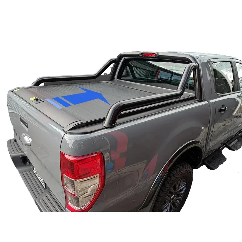 Aluminium Alloy Retractable Roller Lid Roll Up Cover Triton Tonneau Cover For     Ranger F150