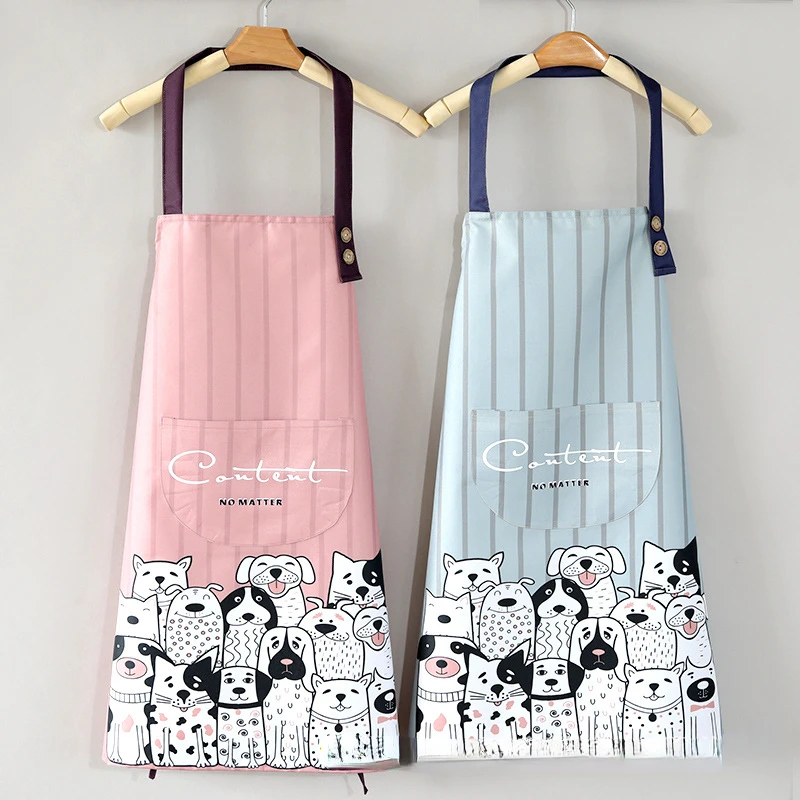 68*72CM Cartoon Dog Unisex Apron Adult Women Men Chef Tablier Cuisine for Kitchen Cooking