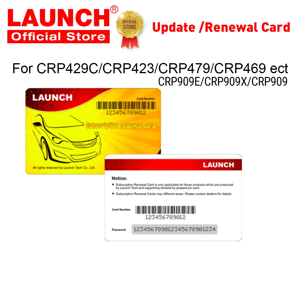 LAUNCH Official Store Pin card software update card support for X431 CRP429C CRP479 CRP469 CRP423 CRP909E CRP909 CRP909X