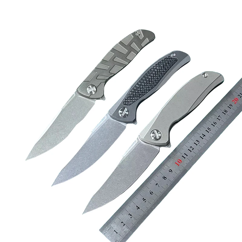 

3 Styles Shigov F95 Pocket Folding Knife Stonewash M390 Blade Titanium Alloy Handle Tactical Hunting Camping EDC Survival Tool