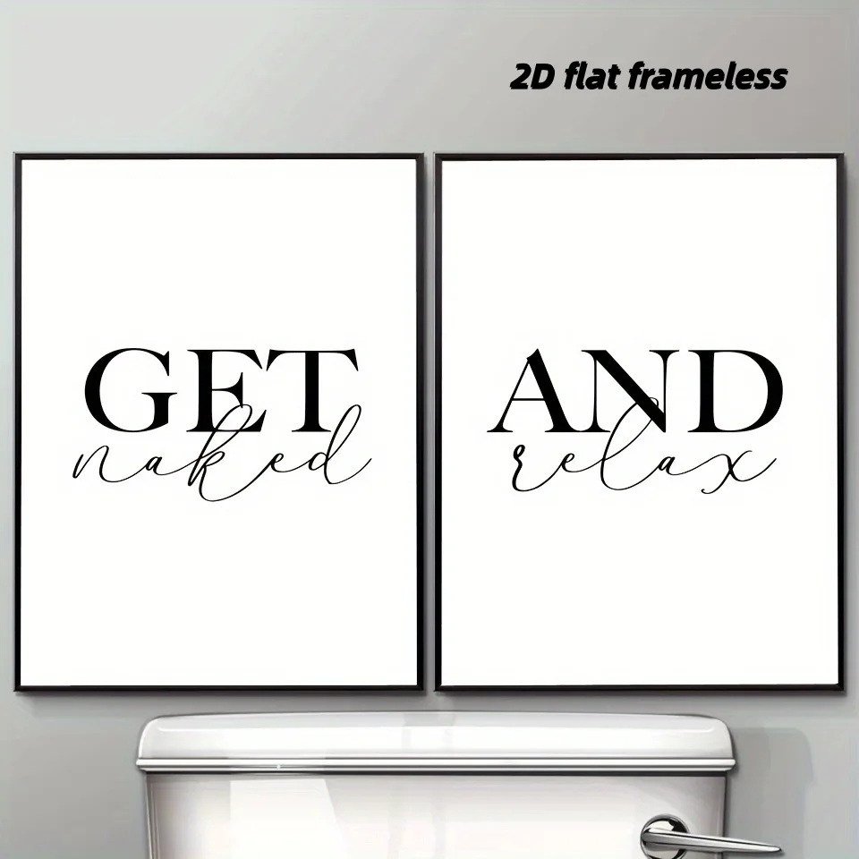 2 minimalist art canvas posters, modern and fashionable home wall decoration 2D flat printing frameless paintings
