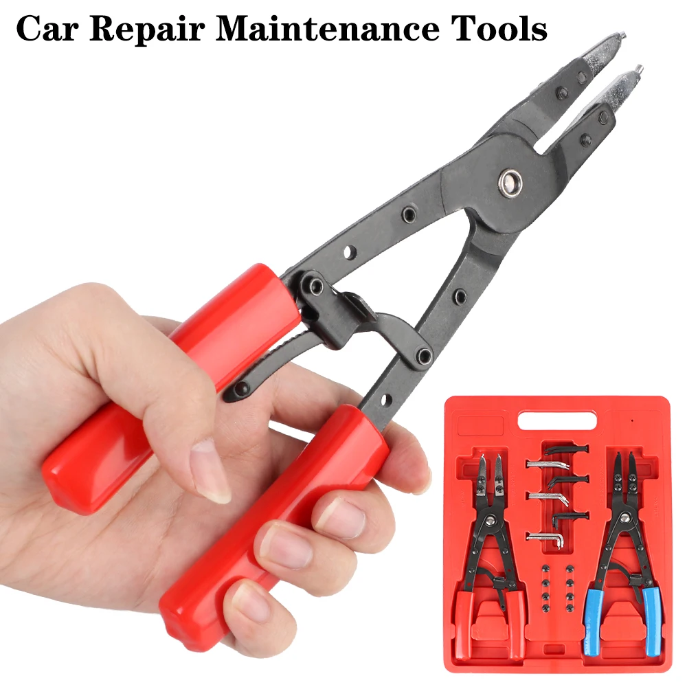 2001700 Metal Circlip Pliers Set Universal Auto Parts Heavy Duty Car Repair Tool 10 Inches Internal External Snap Ring Pliers