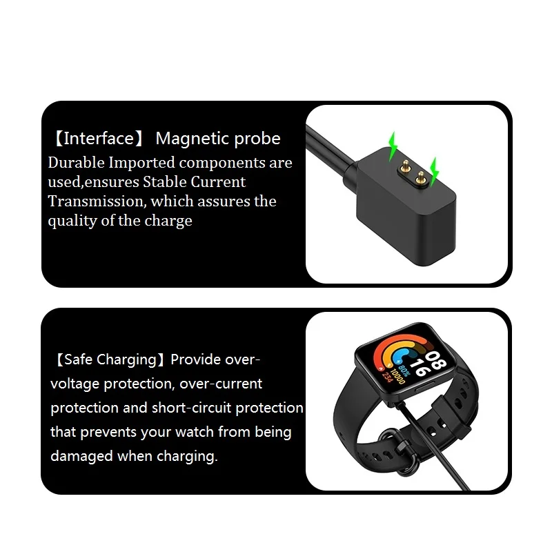 Cable cargador para reloj inteligente Redmi Watch 4/3/2 Lite/Xiaomi Mi Band 8 Pro/7Pro/base de carga USB para Redmi Smart Band Pro