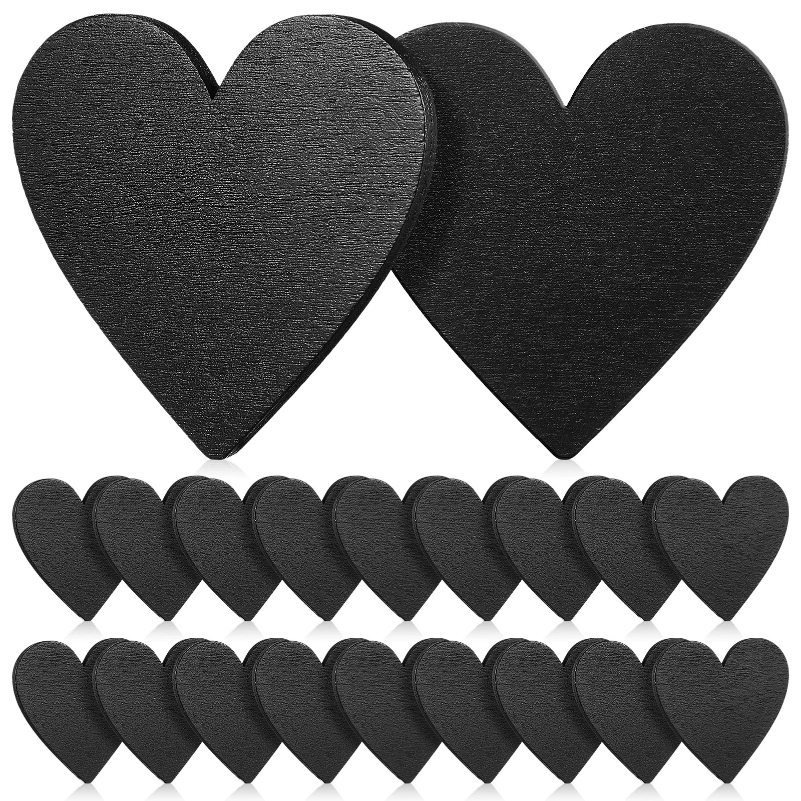 20 pcs Small Wooden Hearts Heart Shape Wooden Discs For Crafting Decorative Wood Embellishments Wedding Party Decor Display Sign