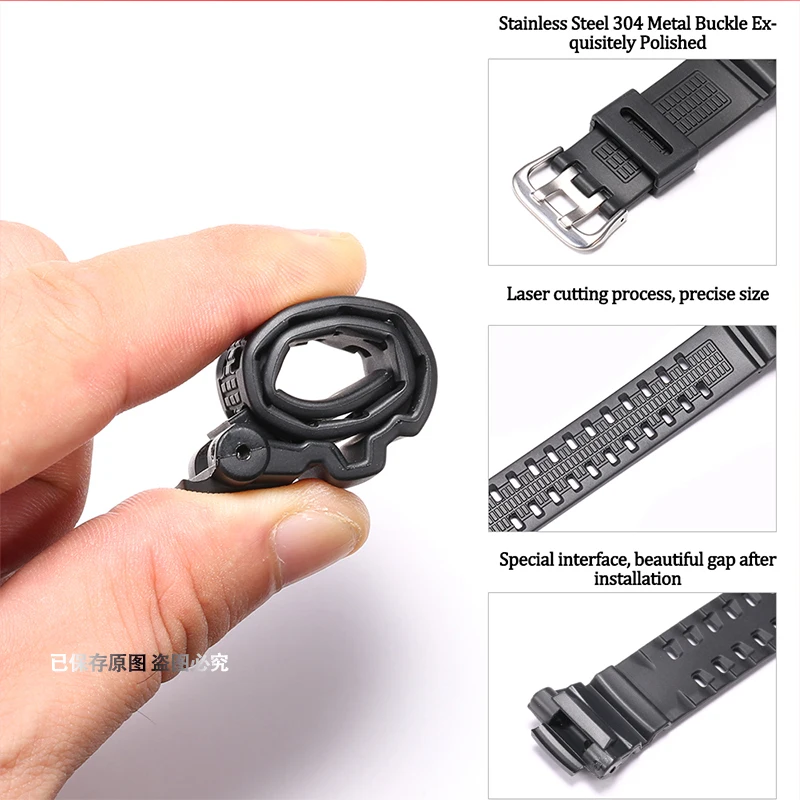Bracelet De Montre Silicone Noir Pour Casio GW-3500B GW-3000B GW-2000 - Boucle Ardillon
