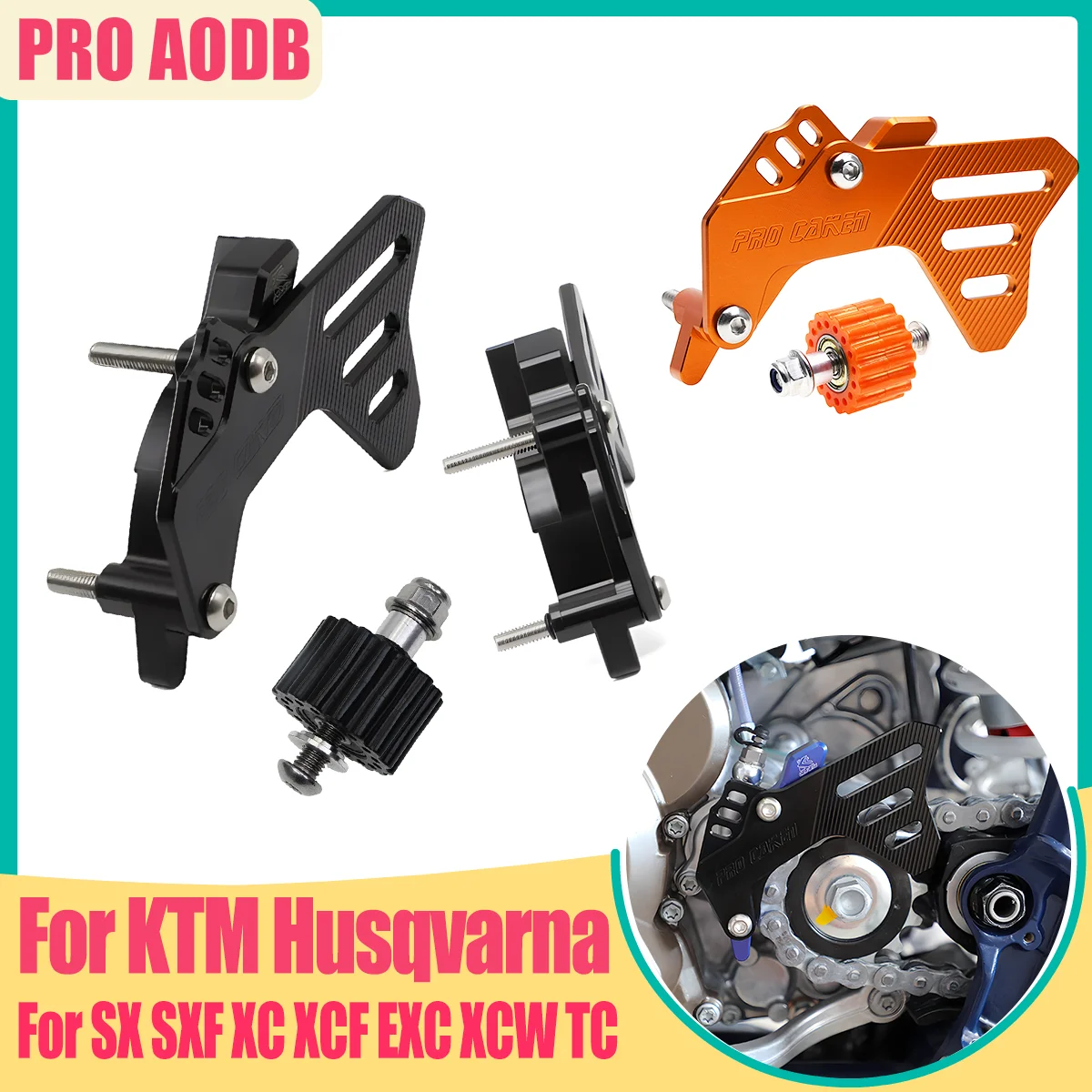 

Universal For KTM 250 300 350 SX EXC EXCF XC TPI 6 Day CNC Split Front Sprocket Cover Case Saver Protector Chain Guard XCW XCFW