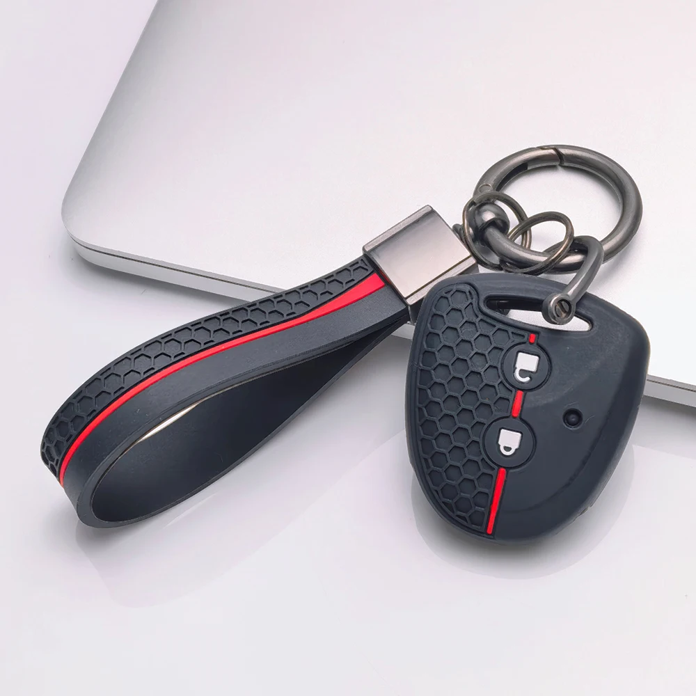 Key Cover for Toyota Hilux Vigo Yaris Corolla Rav4 Vitz Echo Old Generation 2 with Keychain Anti-Scratch Shockproof Soft Grip
