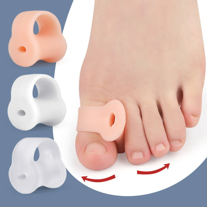 발 관리 실리콘 발가락 분리기 조절기, 젤 엄지 스페이서, 보호대 Bunions 무지 외반 교정기, 교정 교정, 2 개 = 1 쌍