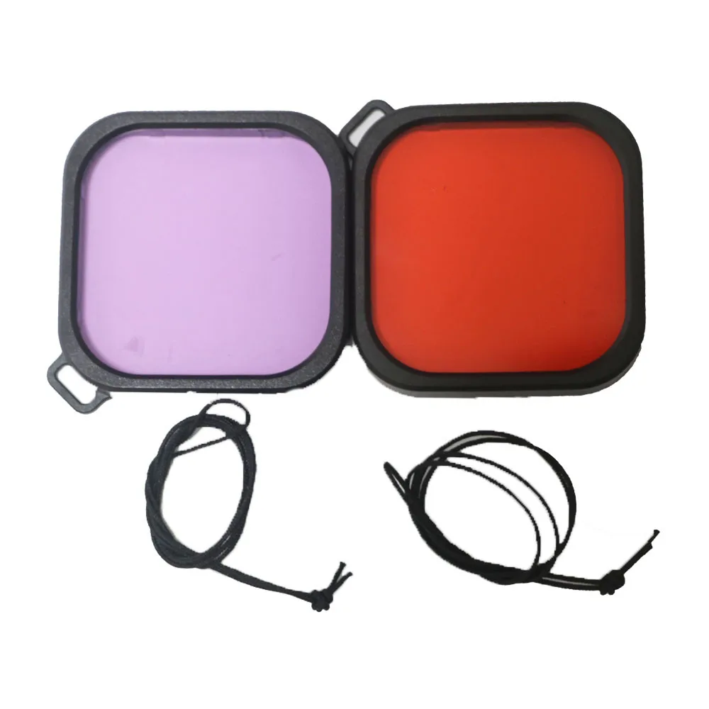 Caixa impermeável para GoPro, caixa protetora de mergulho, vermelho, rosa, filtro original, apto para Hero 9, 10, 11, 12, 45m