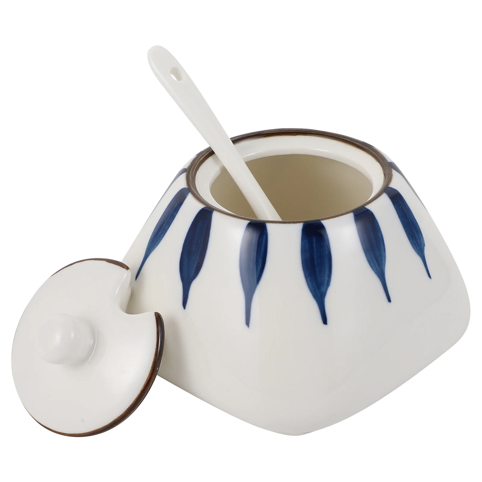 

Seasoning Jar with Lid and Scoop Assorted Color Ceramic Condiment Storage for Kitchen Salt Pepper Spice Organizer Home