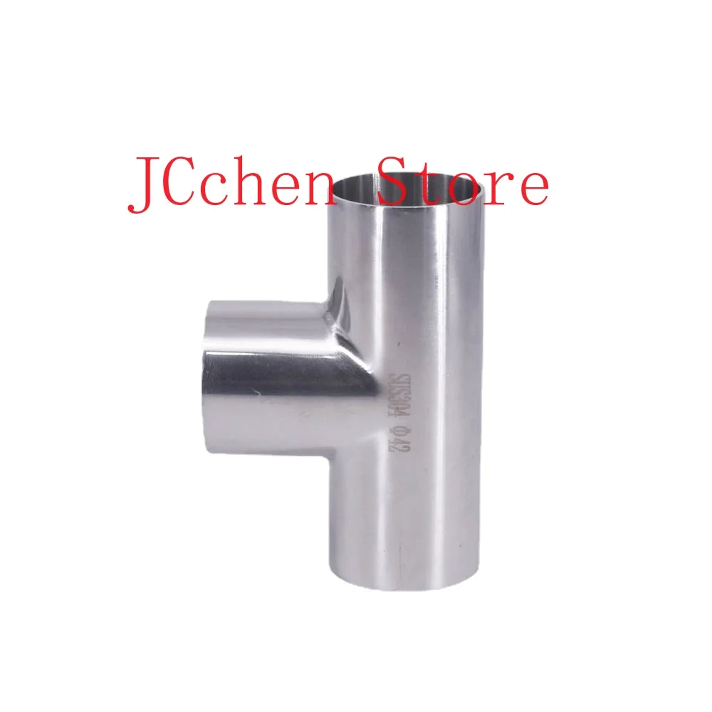 DIN Standard 14mm-104mm Pipe OD Butt Weld Tee 3 Way Connector Sanitary Pipe Fitting SUS304 Stainless Fitting Spliter Homebrew