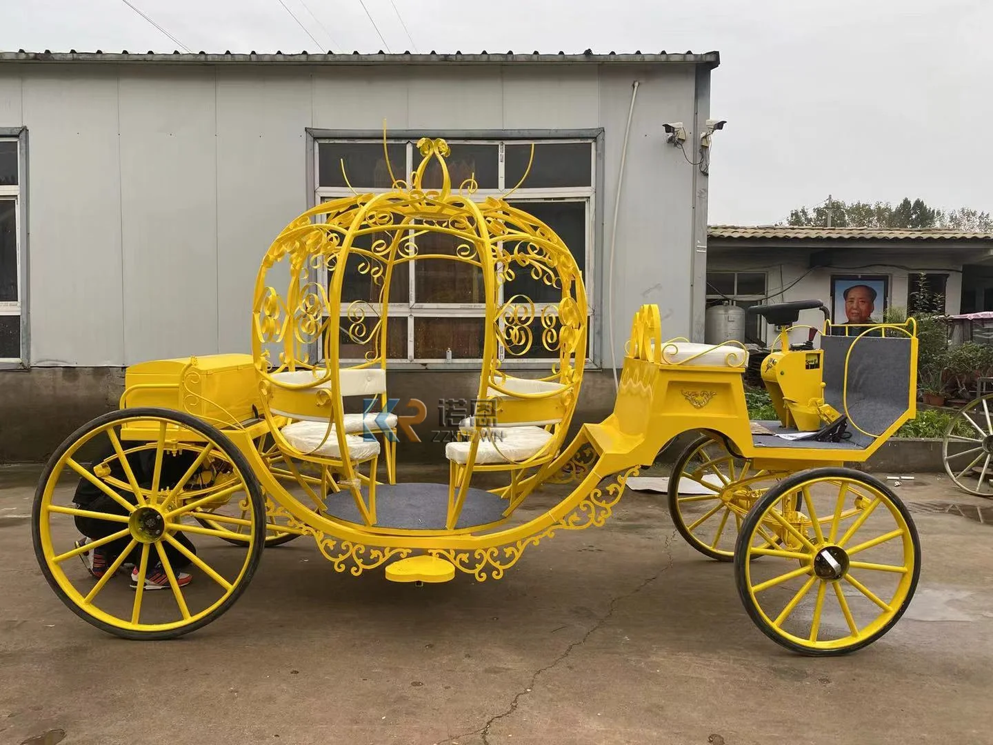 OEM Electric Sightseeing Carriage Wedding Horse Carriage Royal Bridal Dutch Horse Drawn Wagon Carts