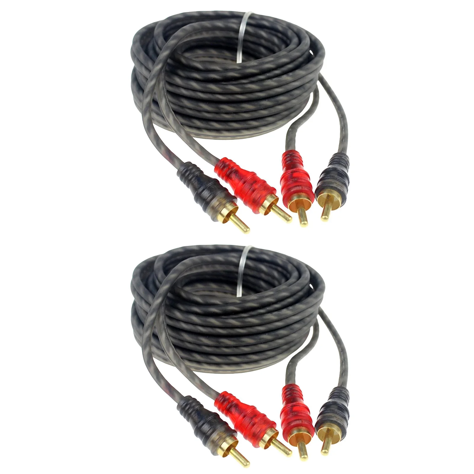 2 Pack 4ft RCA Audio Cables 2-Channel Copper Core Stereo Interconnect Cable Connectors for Car Amplifier Home Theater Subwoofer