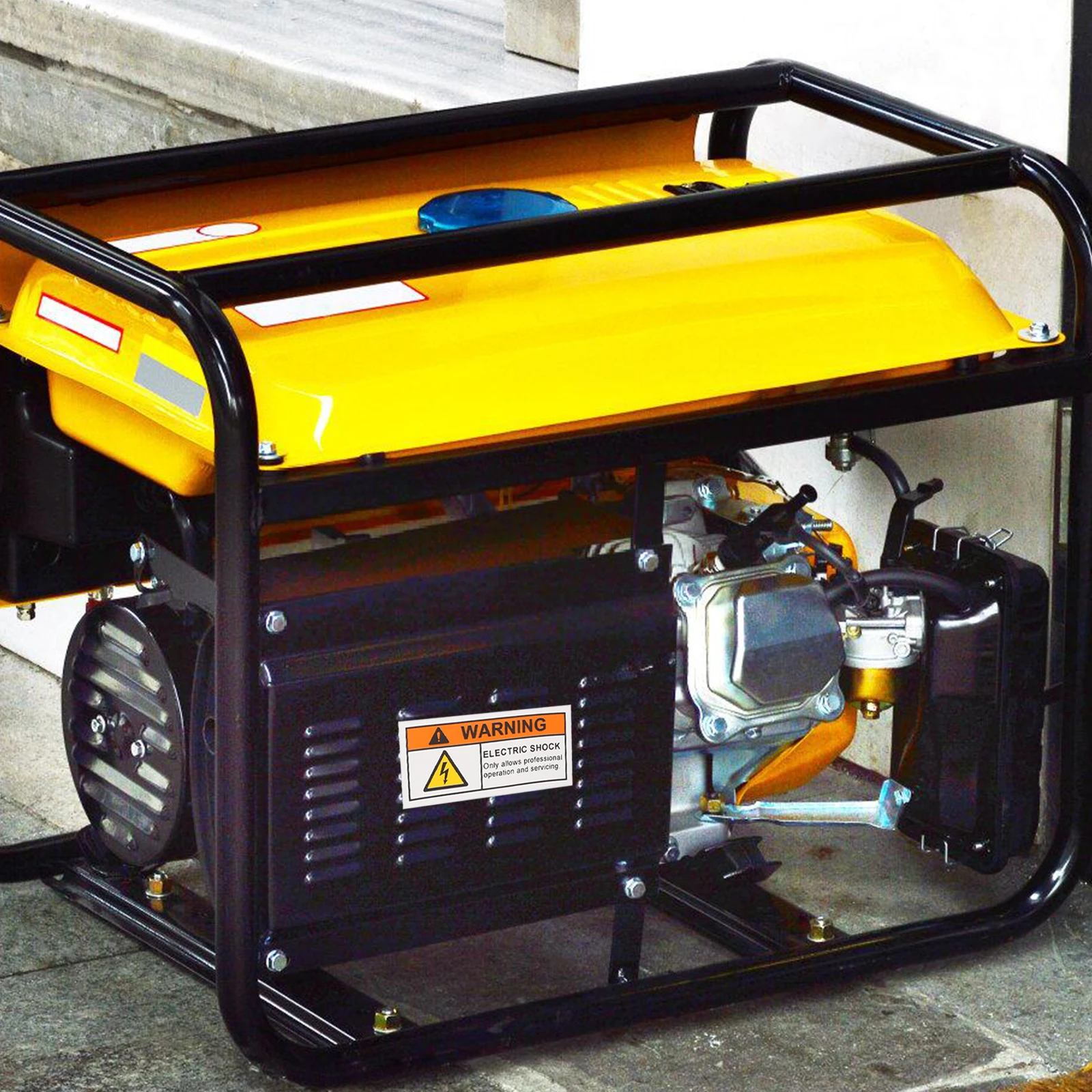 4pcs Electrical Warning Stickers Safety Caution Labels High Voltage Signs Pvc Adhesive Indoor Use Easy