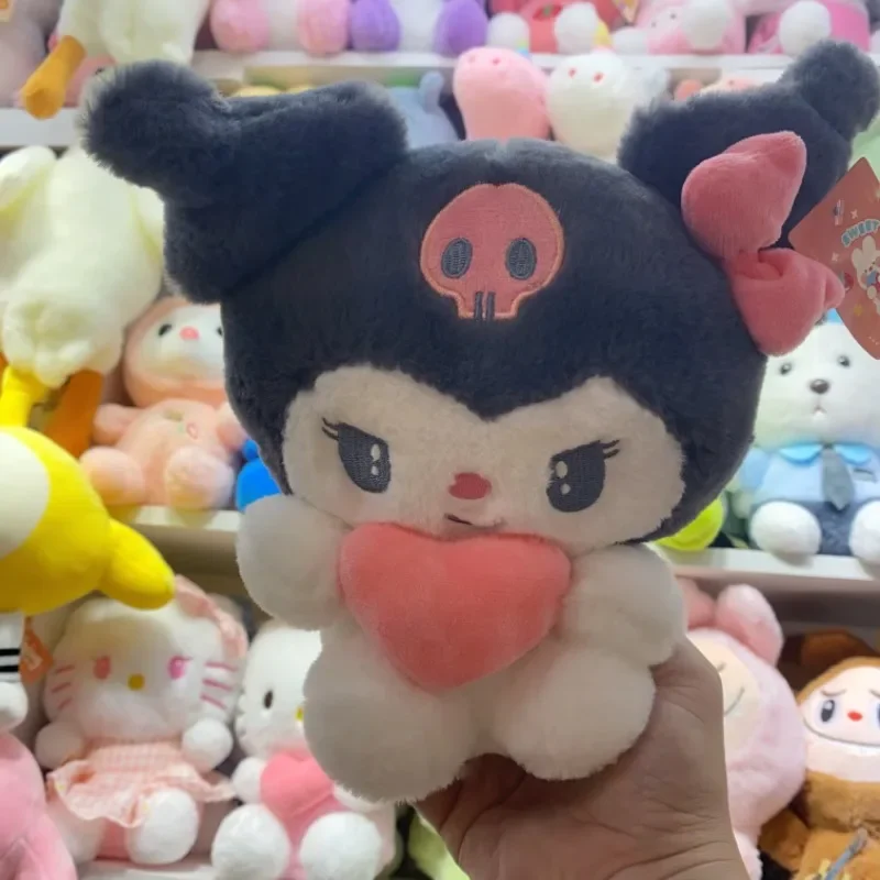

10-22cm Sanrio Hello Kitty Kuromi Pillow KT Plush Toy Soft Stuffed Animal Toys Heart My Melody Cinnamoroll Stuff Doll Gifts.