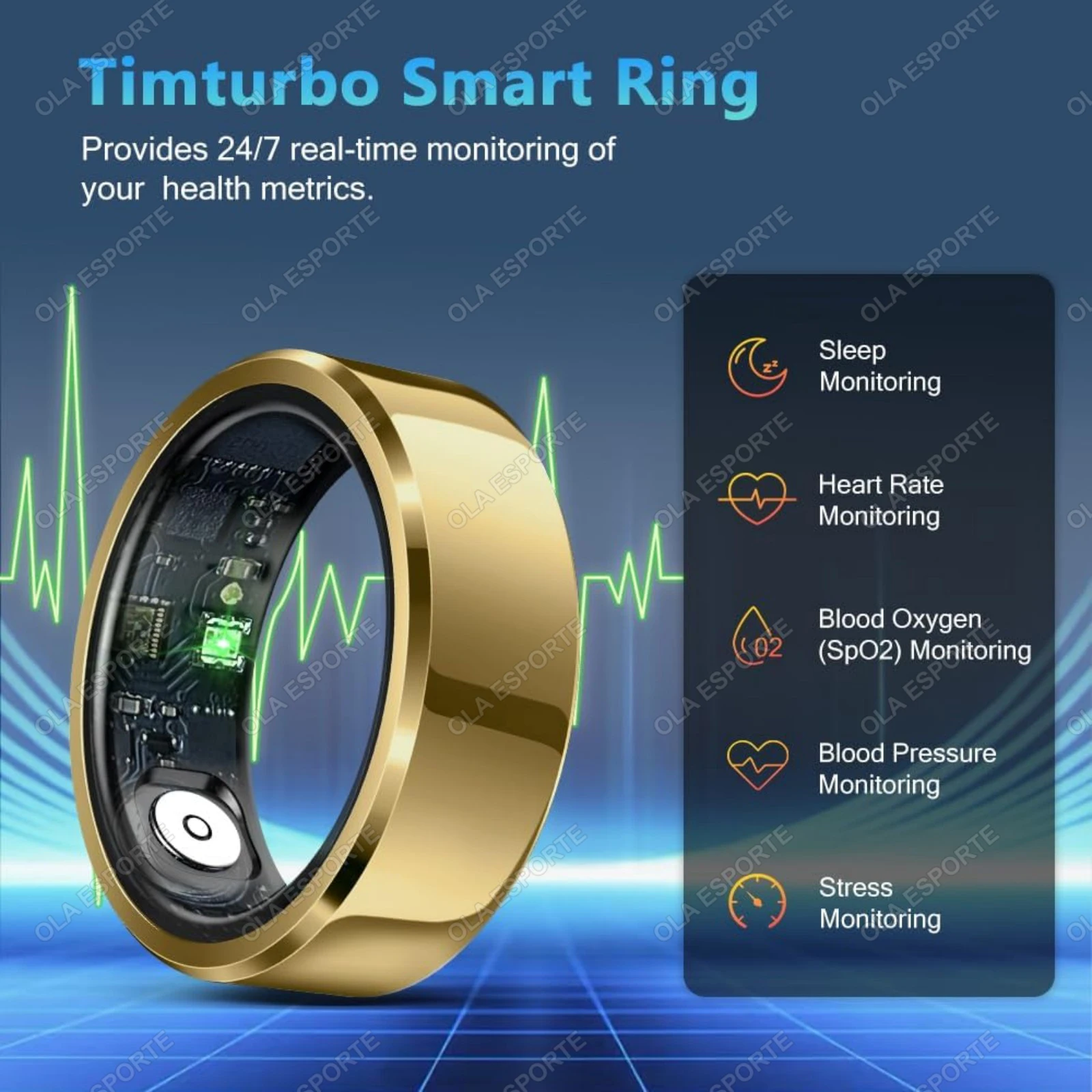 2025 New Smart Ring Heart Rate Blood Oxygen Sleep Monitor Rings GPS Motion Multi Sport Modes IP68 Waterproof Smartring Men Women