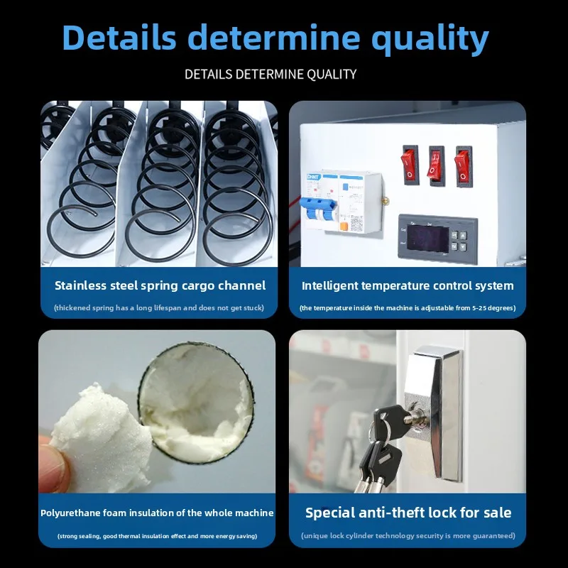 Distributore automatico intelligente di snack e bevande 24 ore Distributore automatico di sigarette commerciale