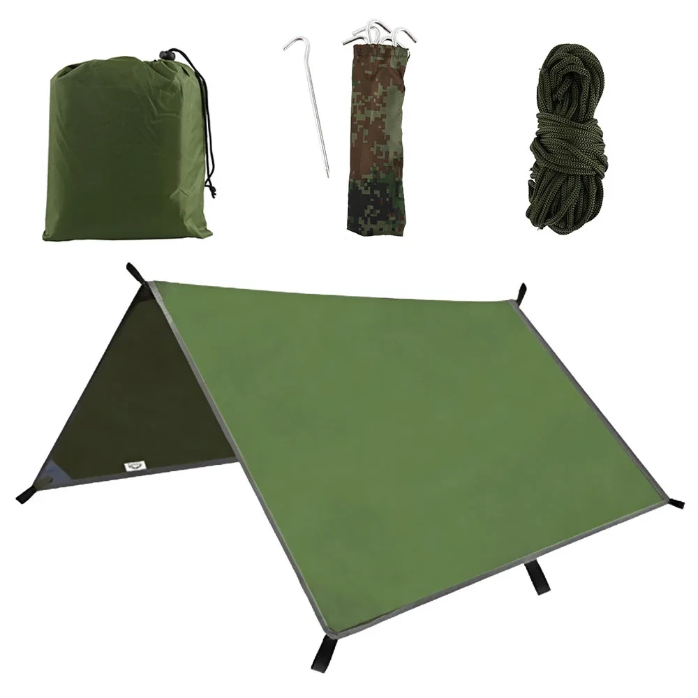 

3x3m Car Side Awning Outdoor Camping Tent Tarp Waterproof Picnic Mat with Carrying Bag RainTarp Hammock Canopy Shade Sun Shelter