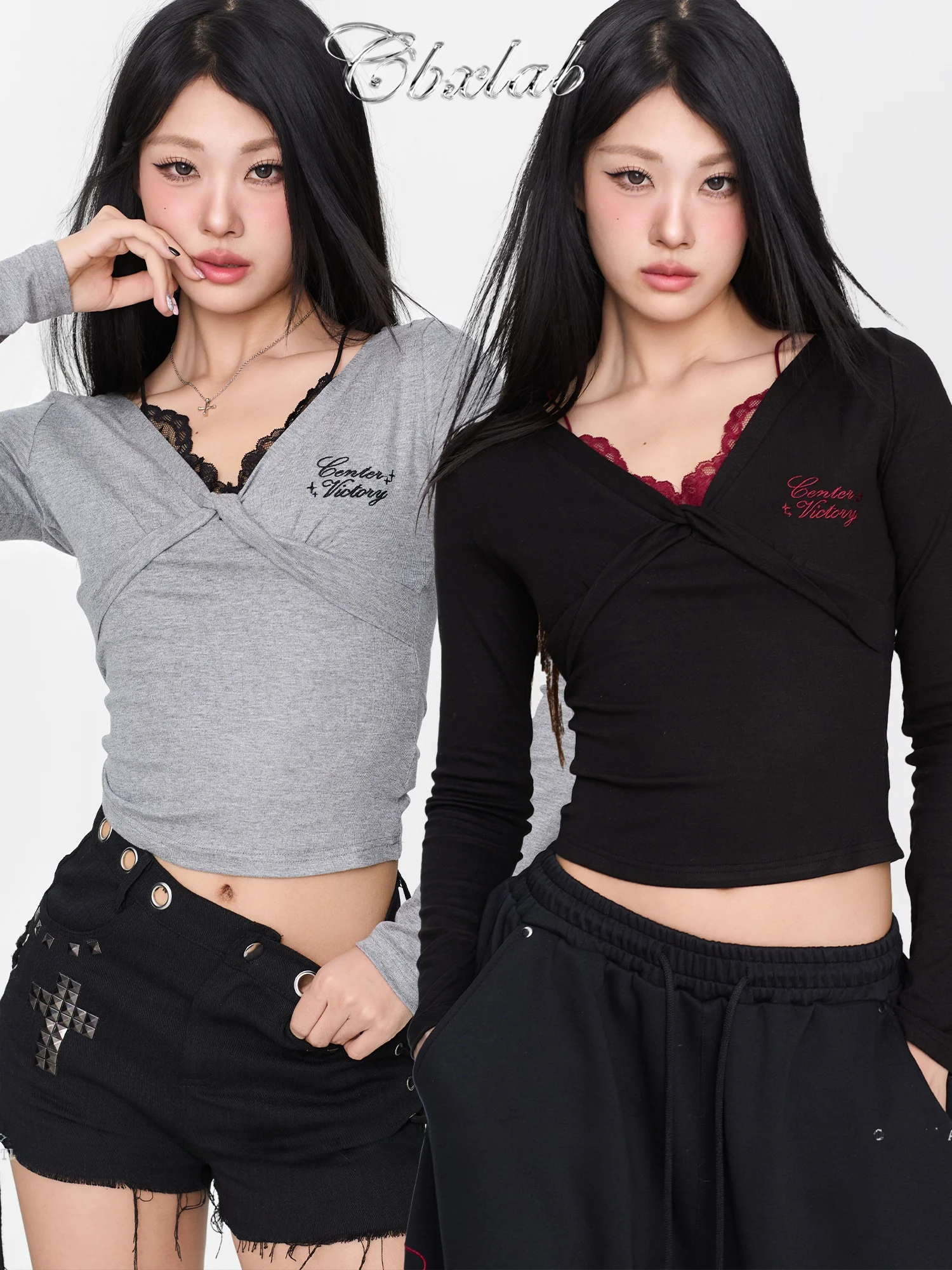 

CBXLAB Топ для танцев с кружевной отделкой, облегающий, с длинными рукавами, для уличных танцев, с низкой талией, с принтом, вязаный, дышащий, женский