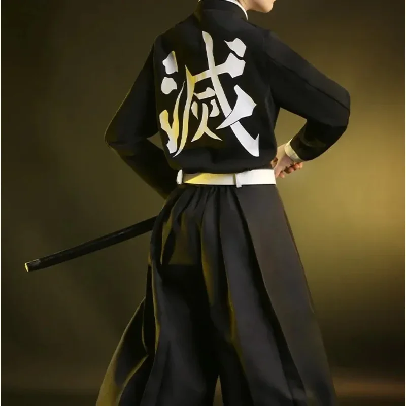 

AAA 2025 аниме Demon Slayer Tomioka Giyuu костюмы для косплея Kimetsu No Yaiba кимоно плащ мужское пальто подкладка брюки парик Хэллоуин Cos