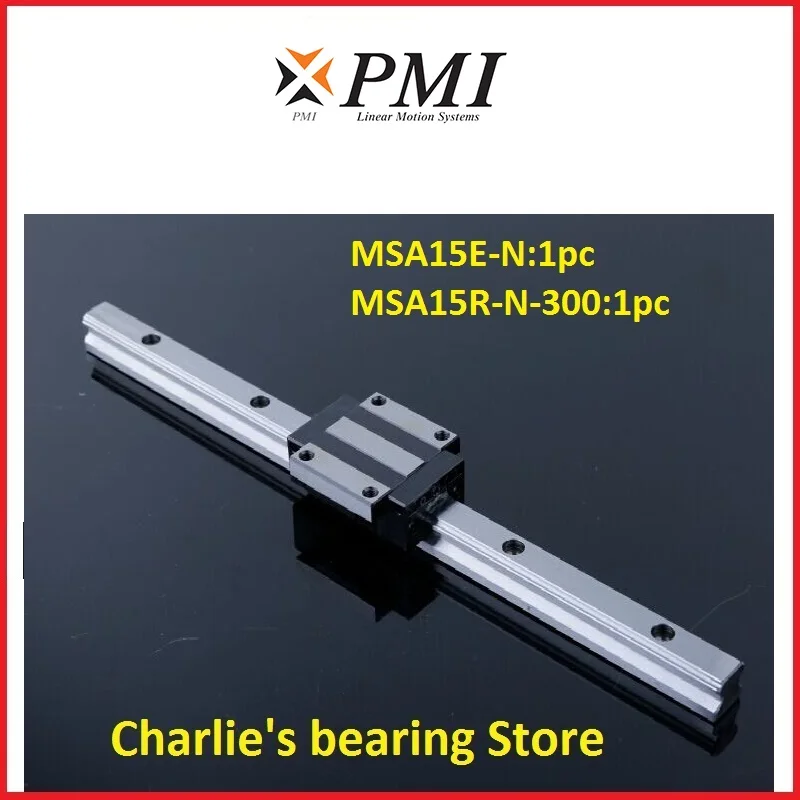 

100% brand new original genuine PMI brand linear guide 1pc MSA15E-N block match with 1pc 300mm length rail