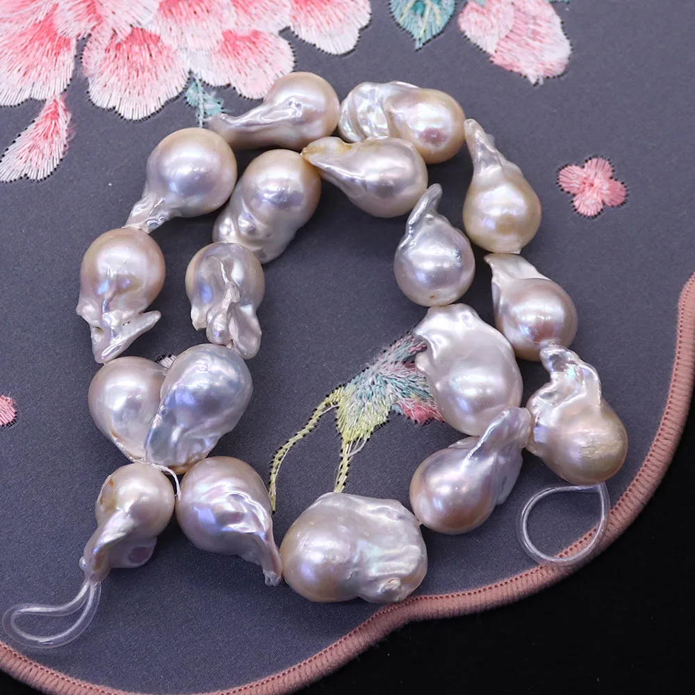 

Natural Freshwater Pearls Purple Irregularly Shaped Tail Beads Straight-hole Beaded Strings DIY Charm Earring Necklace Jewelry