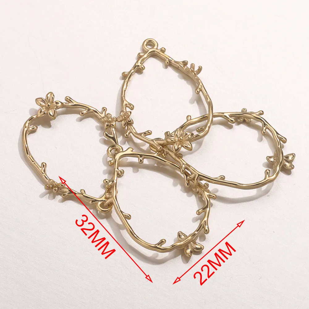 4pcs 316L Stainless Steel Heart Charms Earrings Frame Bezel Pendant Base Connectors for Diy Jewelry Making Supplies Craft Bulk