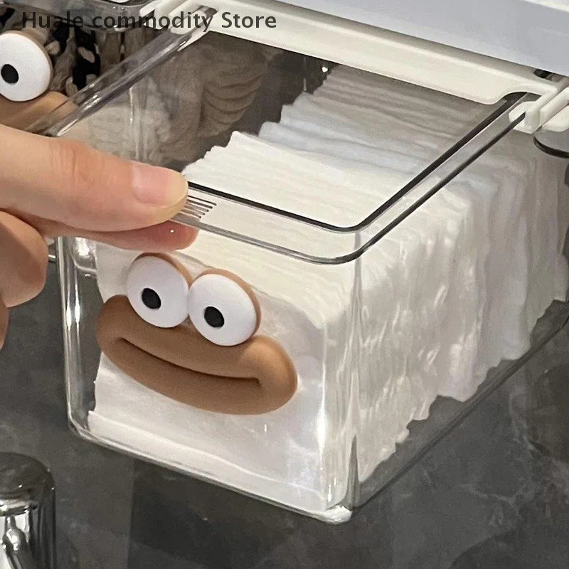 منظم درج خزانة تحت المرآة، خزانة حمام بسيطة وشفافة، مسحات قطنية لمستحضرات التجميل، صندوق تخزين الرف #3