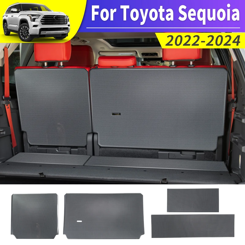 

Applicable to 2022 2023 2024 Toyota Sequoia Seat Back Anti-Kick Panel Carbon Fiber Pattern Internal Modification Accessories