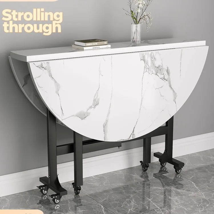 

Круглый стол для гостиной, для небольшой квартиры, складной, большой круглый обеденный стол, круглый обеденный стол из массива дерева для столовой.