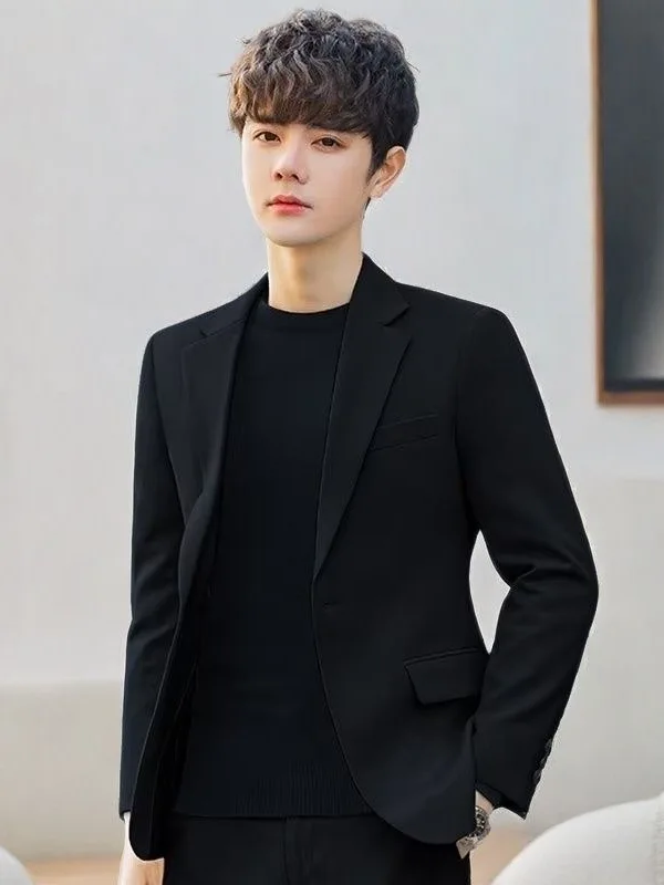 Business Casual Men's Suit Jacket Slim Fit Spring Autumn Winter Korean Style Fashionable Small Western Wear Standard Edition