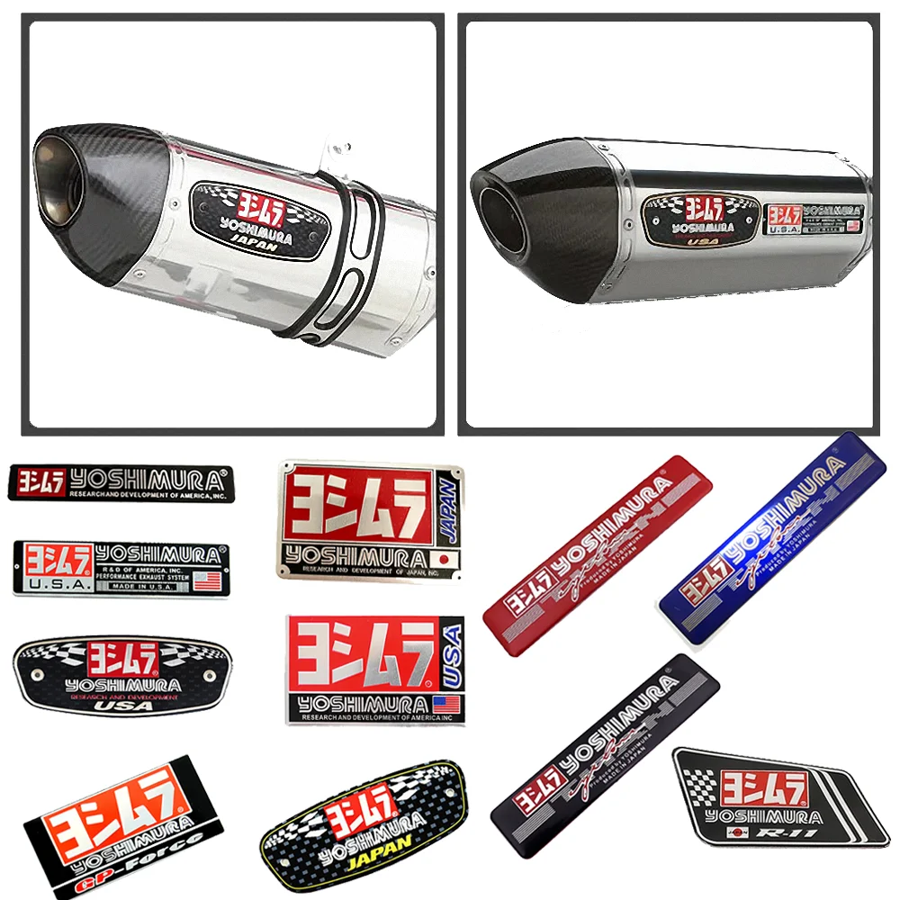 For Yoshimura Exhaust Muffler Stickers Yamaha Honda Kawasaki Zontes Suzuki Aprilia Benelli CFMOTO R11 R77 Motorcycle Accessories