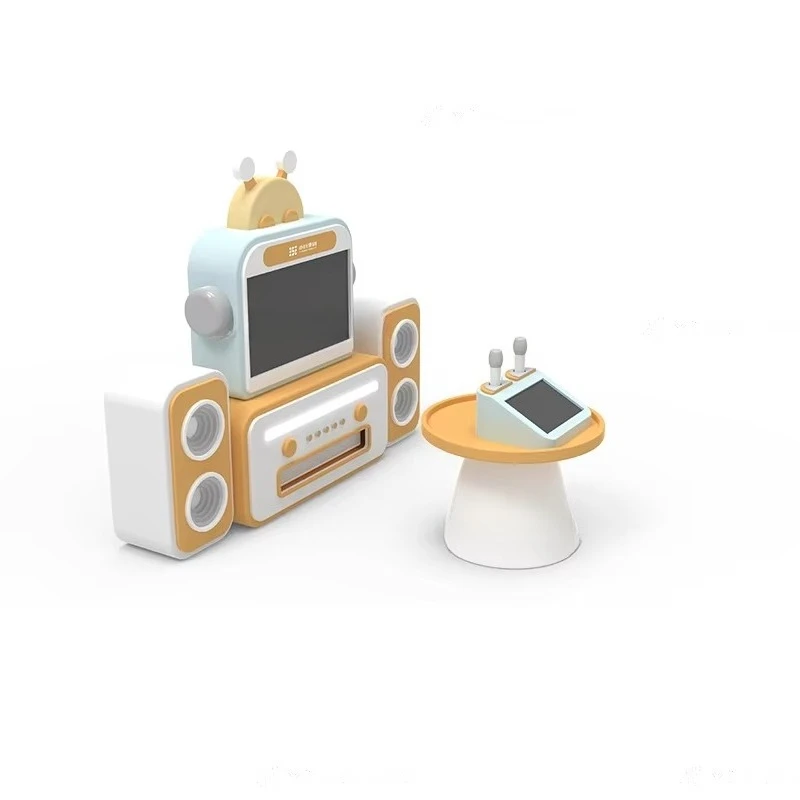 어린이 놀이 장비 노래방 세트 컨트롤 데스크 소파 테이블 장식용 스피커 인터랙티브 놀이 장비