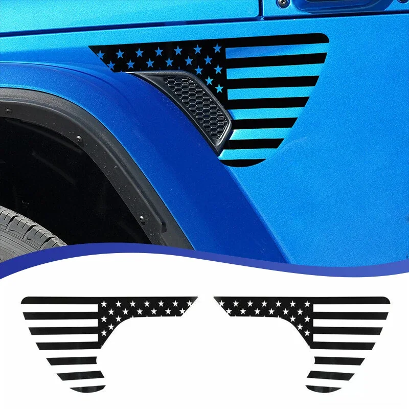 

2018-2025 For Jeep Wrangler JL Gladiator JT Side Fender Air Intake Vents Stickers Trim Decoration Cover Car Exterior Accessories