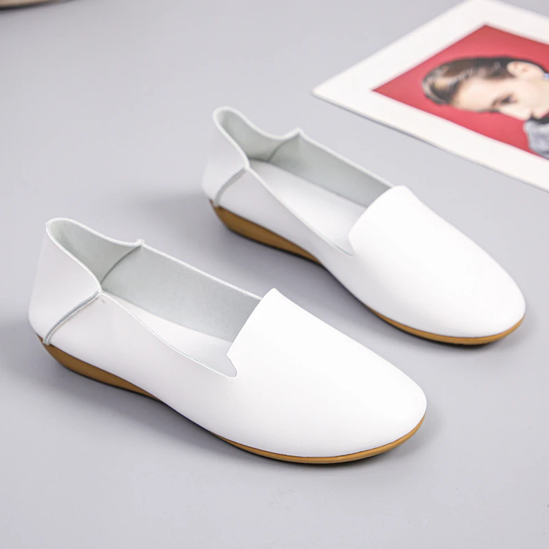 Single Shoes Women Breathable Flats Female Shoes 2022 New Leather Woman Shoes Fashion Loafers Female Casual Shoes Women