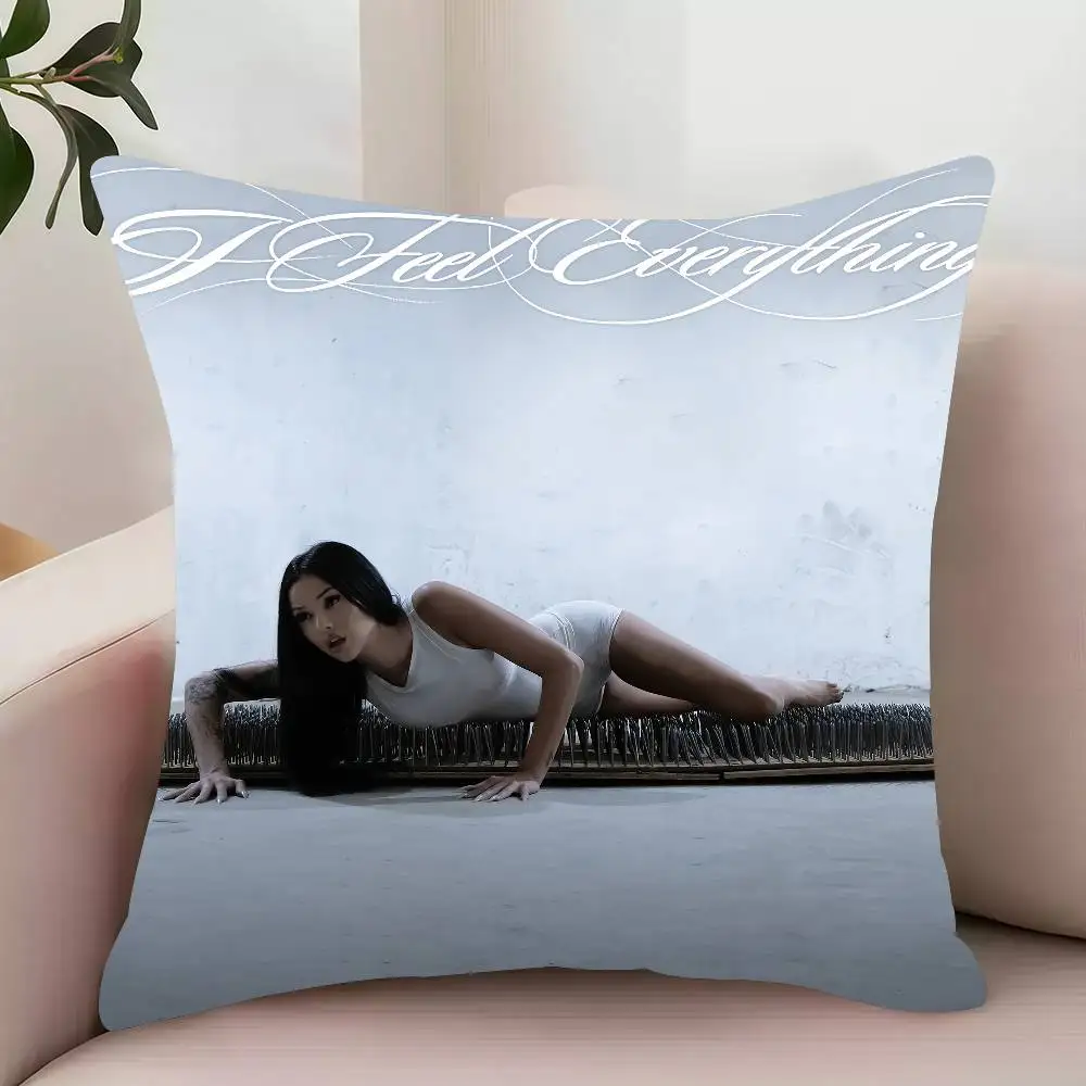 M-Maggie L-Lindemann I Feel Everything  Pillow Case Decor Protective Covers Comfortable soft for Sofa Living Room Home office